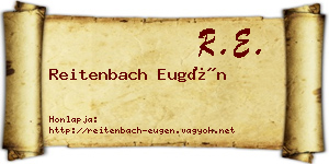 Reitenbach Eugén névjegykártya